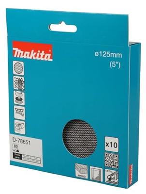 Makita Schuurgaasschijf 125mm A80 velcro | 10 Stuks - D-78651