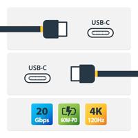 USB-kabel Startech CC2M20GUSB4TP Zwart 2 m - thumbnail