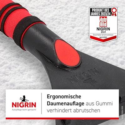 NIGRIN Kunststof IJskrabber / sneeuwbezem Softgrip