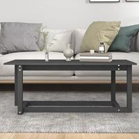 Salontafel 110x55x45 cm massief grenenhout grijs - thumbnail
