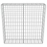 VidaXL Schanskorfmuur met deksels 100x20x100 cm gegalvaniseerd staal - thumbnail