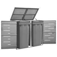 Containerberging dubbel 138x77,5x112,5 cm roestvrij staal - thumbnail