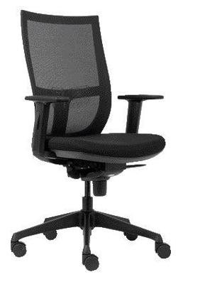 Bureaustoel euroseats curve 001 zwart Bureaustoel euroseats curve 001 zwart