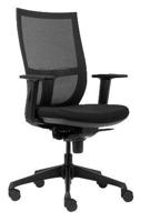 Bureaustoel euroseats curve 001 zwart - thumbnail