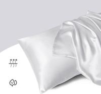 Elegant Beauty Satin Kussensloop Wit - thumbnail