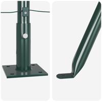 Hekpalen set met spike 13 pcs Groen 32mm 70 cm Metaal - thumbnail