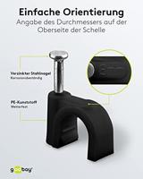 Goobay Kabelclip 8mm rond zwart box(100) - 4113233 - thumbnail