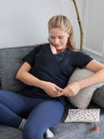 Huid-op-huid T-shirt voor volwassenen van biologisch katoen zwart - thumbnail