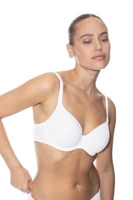 Spacer BH - Met beugel - Joan - 3 delige cup voor een goede ondersteuning - Naadloze cups - T-shirt bh - 85C - Wit - 85C