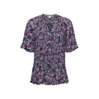 edc Women gebloemde top donkerblauw/rood - thumbnail