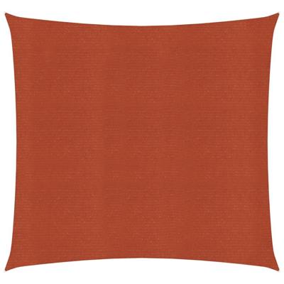 VidaXL Zonnezeil 160 g/m² vierkant 3,6x3,6 m hdpe terracottakleurig
