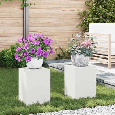 Plantenstandaard 2 pcs Wit 24 x 24 x 35 cm Staal