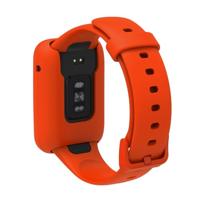 Siliconen sportbandje met case - Oranje - Xiaomi Smart band 7 Pro - thumbnail