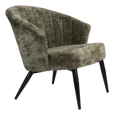 Dutchbone Fauteuil 'Georgia' Chenille, kleur Groen