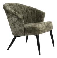 Dutchbone Fauteuil 'Georgia' Chenille, kleur Groen - thumbnail