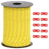 VidaXL Tentscheerlijn met reflecterende strips en spanners 50 m 3 mm - thumbnail