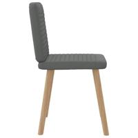 Eetkamerstoelen 4 st stof donkergrijs - thumbnail