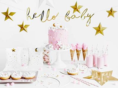 Hello Baby Letterbanner goud