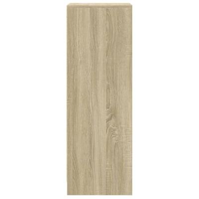 Dressoir met LED 42,5x34x100 cm bewerkt hout sonoma eikenkleur