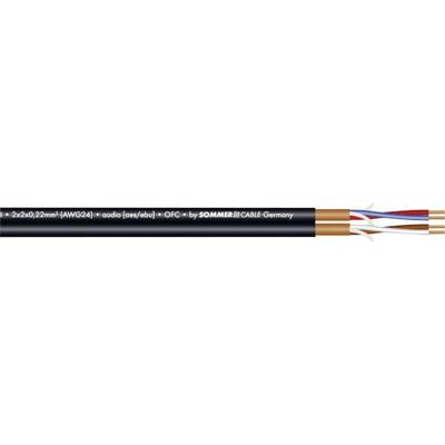 Sommer Cable 200-0551 Microfoonkabel 2 x 2 x 0.22 mm² Zwart per meter