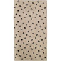 Cawö Cawo We love Dogs gemustert 6247 Badlaken 80x150 schwarz/beige - thumbnail