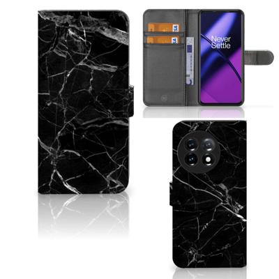 OnePlus 11 | Bookcase | Marmer Zwart - Origineel Cadeau Vader