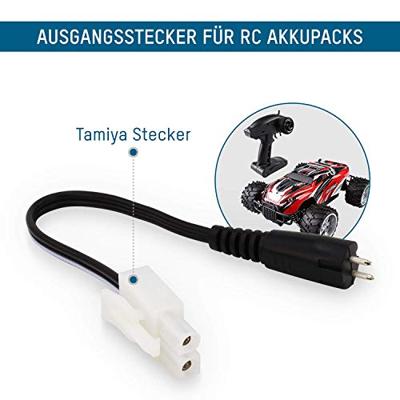 Ansmann ACS 48-batterijpakket - batterijlader voor 4-8-cel NiMH-batterijen RC-oplader met 8 aansluitingen en Tamiya-adapter voor het opladen van modelbatterijen, batterijen, zwart