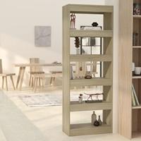 Boekenkast/kamerscherm 60x30x166 cm bewerkt hout sonoma eiken - thumbnail