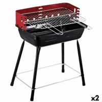 Barbecue Draagbare Aktive Metaal 42 x 54 x 42 cm (2 Stuks) - thumbnail