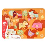 Classic World houten noppenpuzzel boerderij - thumbnail