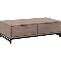 Goossens Salontafel Max rechthoekig, hout eiken blank, urban industrieel, 125 x 37 x 65 cm - thumbnail