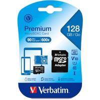 Verbatim Premium microSDXC-kaart 128 GB Class 10 Incl. SD-adapter - thumbnail
