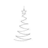LED Wanddeco everlands kunstkerstboom groen 100x60cm - thumbnail