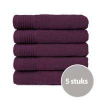 The One Badhanddoek Deluxe 70x140 550 gram Plum (5 stuks) - thumbnail