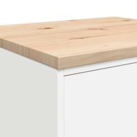 VidaXL Garagekast 60x51x85 cm massief grenenhout wit - thumbnail