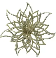 Bloemclip plastic d14h5cm champagne - thumbnail