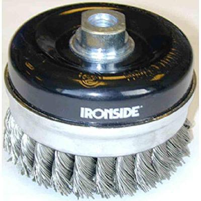 IRONSIDE Komborstel staal Ø 80 mm, voor haakse slijper, gevlochten draad, met schroefdraadaansluiting M14, draaddikte 0,50 mm 243006 1 stuk(s)