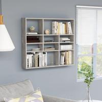 VidaXL Wandschap 90x16x78 cm bewerkt hout betongrijs - thumbnail