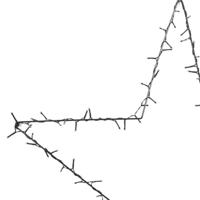 VidaXL Kerstverlichting ster silhouet 80 leds warm wit - thumbnail