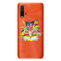 Xiaomi Poco M3 Telefoonhoesje met Naam Cat Color - thumbnail