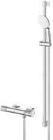 GROHE Grohtherm 1000 Performance Doucheset - thermostatische douchekraan - met rozetten - met glijstangset - 90cm - ronde handdouche - 2 straalsoorten - gladde doucheslang - chroom 34835001 - thumbnail