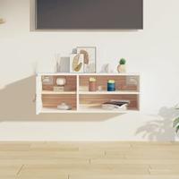 Wandkast 80x30x30 cm massief grenenhout wit - thumbnail