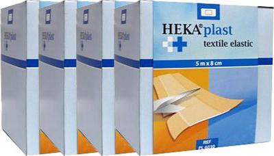 Hekaplast wondpleister elastisch 8 cm x 5 meter Hekaplast wondpleister elastisch 8 cm x 5 meter