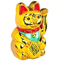 Zwaaiende Lucky Cat - Goud - thumbnail