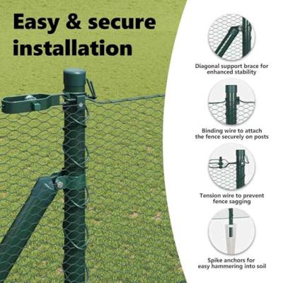 VidaXL Afrasteringspaal groen 10 x 1,6 m (13 mm gaas) staal en pvc VidaXL Afrasteringspaal groen 10 x 1,6 m (13 mm gaas) staal en pvc