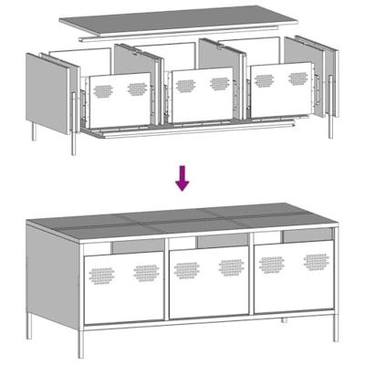 Salontafel 101,5x50x43,5 cm koudgewalst staal wit