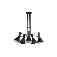 Light & Living Hanglamp 'Hoodies' 5-Lamps, kleur Mat Zwart - thumbnail