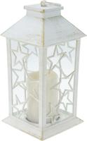 Lantaarn sterren met verlichting 28 cm wit - thumbnail