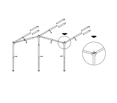 Campking Ameland Staal Luifelframe 25/22 mm