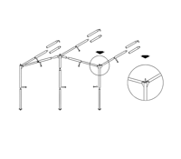 Campking Ameland Staal Luifelframe 25/22 mm - thumbnail